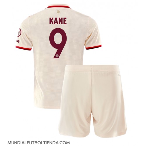 Camiseta Bayern Munich Harry Kane #9 Tercera Equipación Replica 2024-25 para niños mangas cortas (+ Pantalones cortos)